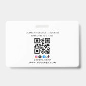 Badge de carte d'identité moderne pour étudiant en (Arrière)