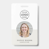 Badge de carte d'identité | Photo d'employé d'entr (Front)