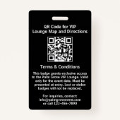 Badge de carte VIP | Bokeh QR Code et logo personn (Dos)