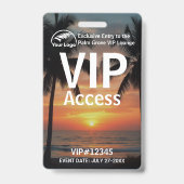 Badge de carte VIP | Code et logo QR Palm Grove pe (Avant)