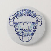 Badge de Catchs de baseball Softball Mask Calligra (Devant)