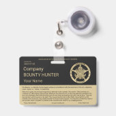 Badge de chasseur de primes (Avant avec rétractable)