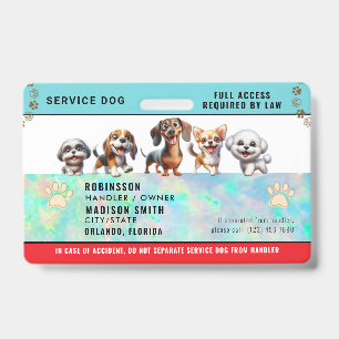 Badge de chien d'assistance personnalisé