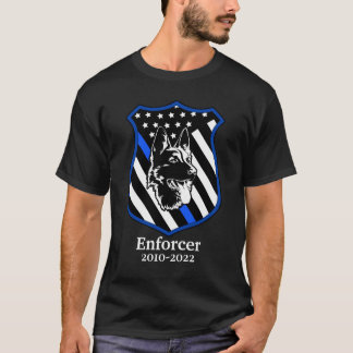 Badge de chien de police nommé T-shirt