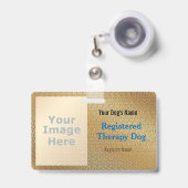 Badge de chien de thérapie homologuée (Avant avec rétractable)