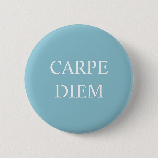 Badge de citation latine Carpe Diem - Turquoise (Devant)