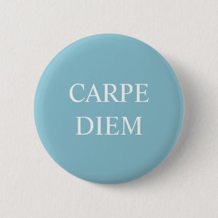 Badge de citation latine Carpe Diem - Turquoise