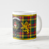 Badge de clan Buchanan & Mug Jumbo Tartan (Devant droit)