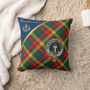 Badge De Clan Buchanan & Oreiller De Tartan