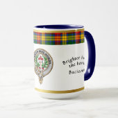 Badge de clan Buchanan Tartan & Mug de devise (Devant droit)