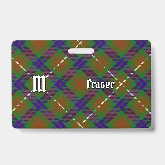 Badge de Clan Fraser Tartan de Chasse (Avant)