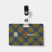 Badge de Clan Fraser Tartan de Chasse (Avant avec clip)