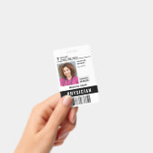 Badge de code-barres du logo de la photo d'identit (Manuel / portable)