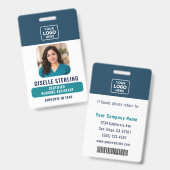Badge de code-barres photo pour assistant de soins (Avant & arrière)