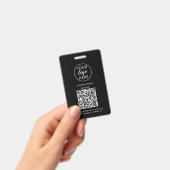 Badge de code QR Black Business (Manuel / portable)