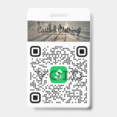 Badge de code QR de paiement double avec logo d'en (Avant)