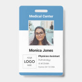 Badge de code QR de photo d'employé médical (Avant)