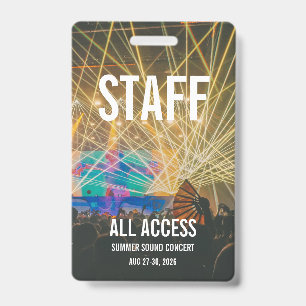 Badge de concert avec laissez-passer VIP personnal