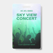 Badge de concert Blue VIP All Access (Arrière)