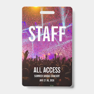 Badge de concert personnalisé