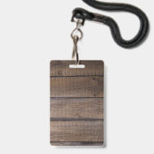 Badge de concert Rustic Wood VIP All Access Pass (Arrière avec lanière)