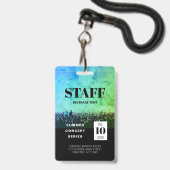 Badge de concert sur mesure avec accès total au pe (Avant avec lanière)