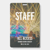 Badge de concert sur mesure VIP All Access Pass (Arrière)