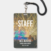 Badge de concert sur mesure VIP All Access Pass (Avant avec lanière)