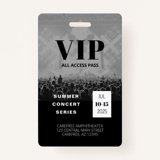 Badge de concert VIP All Access Multi Date (Devant)
