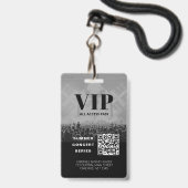 Badge de concert VIP All Access QR Code (Arrière avec lanière)