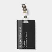 Badge de concert VIP Gold All Access (Arrière avec clip)