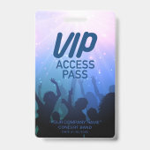 Badge de concert VIP tout accès bleu (Avant)