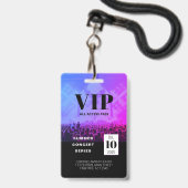 Badge de concert VIP tout accès personnalisé (Avant avec lanière)