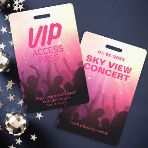 Badge de concert VIP tout accès Rose