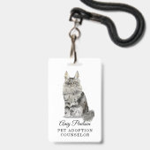 Badge de Conseiller en Adoption d'Animaux (Avant avec lanière)