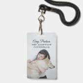 Badge de Conseiller en Adoption d'Animaux (Avant avec lanière)