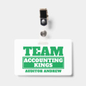 badge de construction d'équipe de nom personnalisé (Front with Clip)