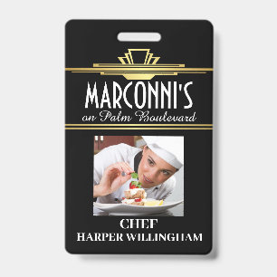 Badge de cordon de chef de restaurant