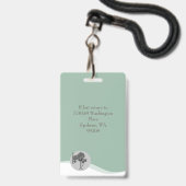 Badge de cordon d'identification Photo médicale (Arrière avec lanière)