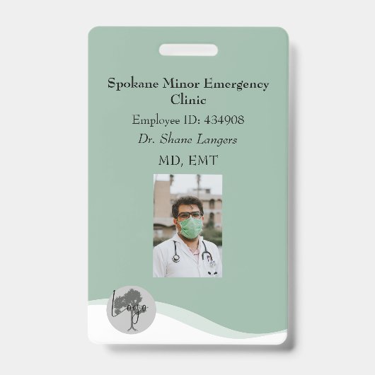 Badge de cordon d'identification Photo médicale (Avant)