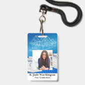Badge de cordon pour architecte entrepreneur - Voi (Avant avec lanière)