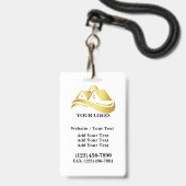 Badge de cordon pour architecte entrepreneur - Voi (Arrière avec lanière)