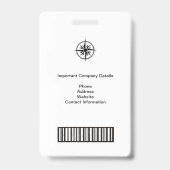 BADGE DE CRÉDENTIALS D'ACCÈS TOTAL AVEC PHOTO D'ID (Arrière)