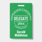 Badge de délégué à la conférence (Arrière)