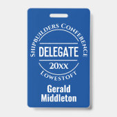 Badge de délégué d'assemblée, de convention ou de  (Back)