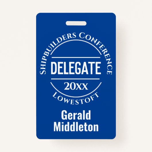 Badge de délégué d'assemblée, de convention ou de (Devant)