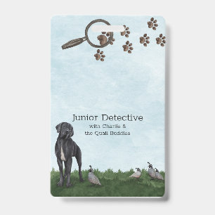 Badge de détective junior résolveur de mystères