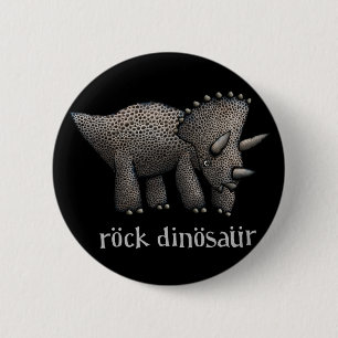 Badge de dinosaure de Rocher Tricératops
