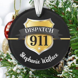 Badge de dispatch 911 Ornement personnalisé
