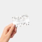 Badge de doula florale dessinée à la main sur fond (Manuel / portable)